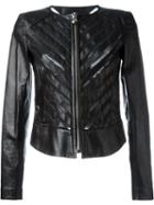 Philipp Plein 'normal' Jacket, Women's, Size: Large, Black, Lamb Skin/polyamide/spandex/elastane/acetate