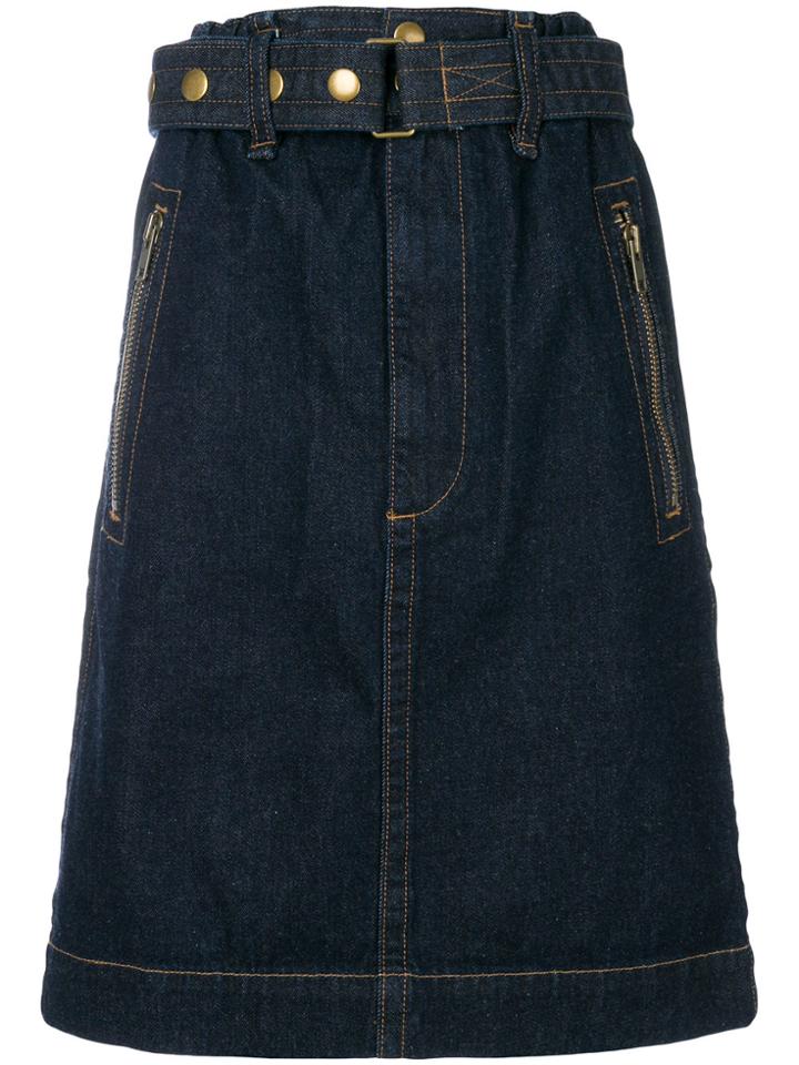 Marc Jacobs A-line Denim Skirt - Blue