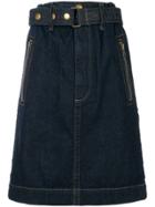 Marc Jacobs A-line Denim Skirt - Blue