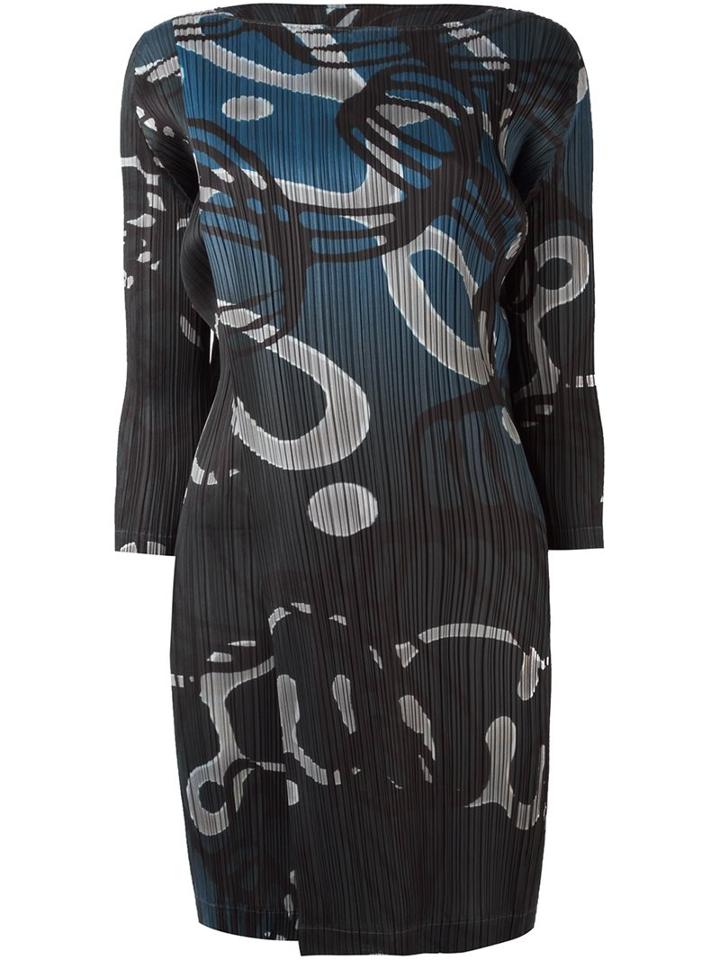 Pleats Please By Issey Miyake Pleated Long Fit Blouse, Women's, Size: 4, Black, Polyester