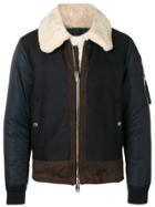Moncler Shearling Padded Jacket - Blue