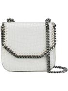 Stella Mccartney - Crocodile-effect Falabella Box Shoulder Bag - Women - Polyamide/polyester/polyurethane - One Size, White, Polyamide/polyester/polyurethane