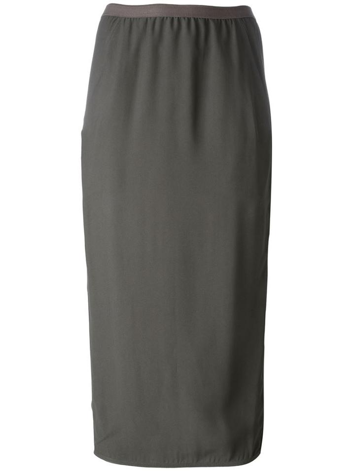 Rick Owens Raised Seam Midi Skirt