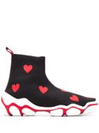 Red Valentino Red(v) Heart Glam Run Sneakers - Black