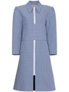 Shushu/tong Gingham Belted Coat - Blue
