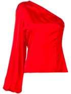 Solace London Off-shoulder Cropped Top - Red
