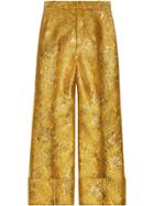 Gucci Floral Brocade Trousers - Yellow & Orange