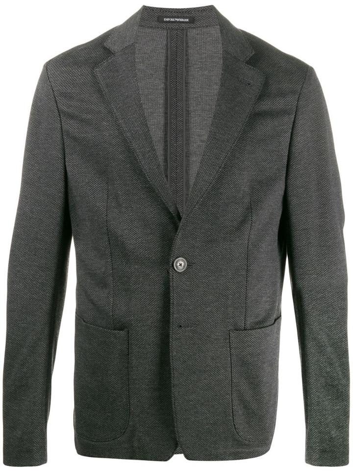 Emporio Armani Relaxed Knit Blazer - Grey