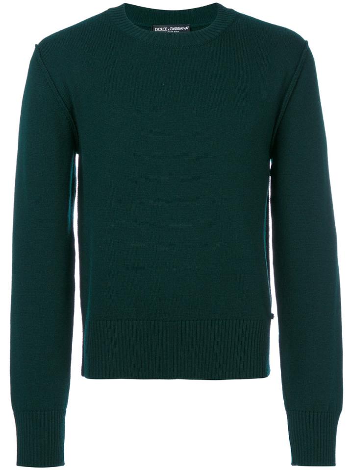 Dolce & Gabbana Round Neck Jumper - Green