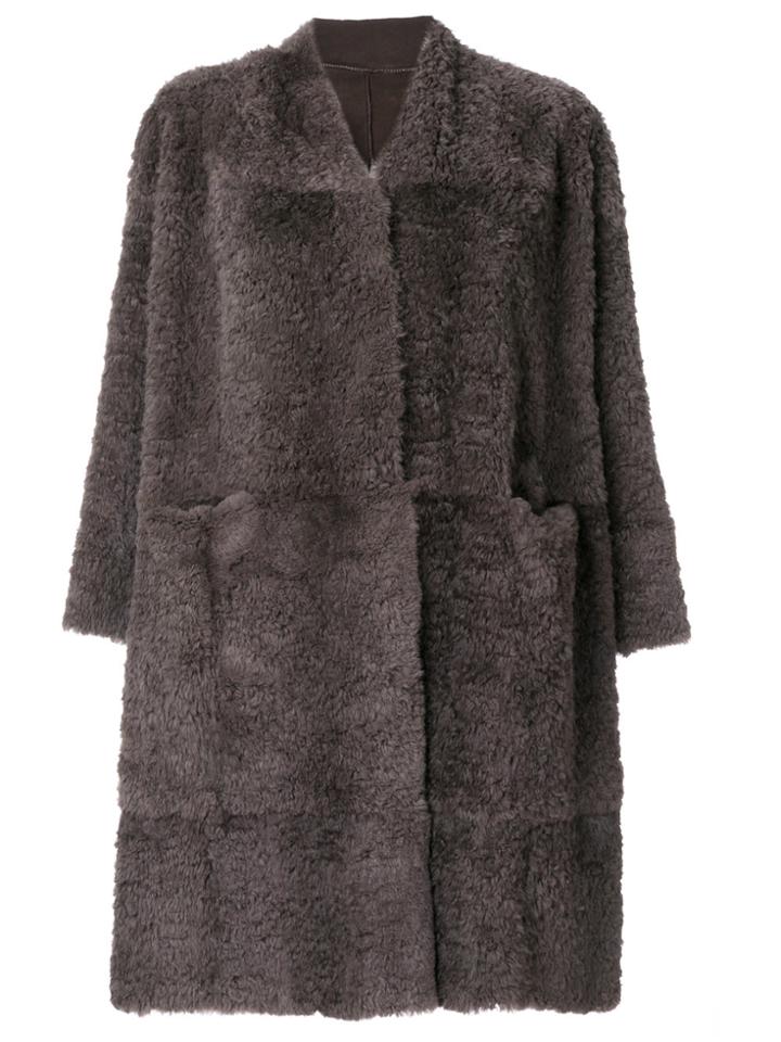 Salvatore Santoro Straight-fit Coat - Brown