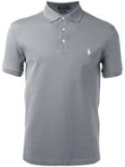 Polo Ralph Lauren - Embroidered Logo Polo Shirt - Men - Cotton/spandex/elastane - L, Grey, Cotton/spandex/elastane