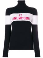 Love Moschino Turtleneck Slim Fit Jersey - Black