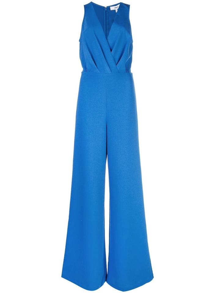 Likely Plunge Neck Jumpsuit - Blue