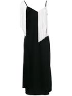 Ellery Fandango Fringed Midi Slip Dress - Black