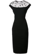 Lela Rose Sleeveless Fitted Midi Dress - Black