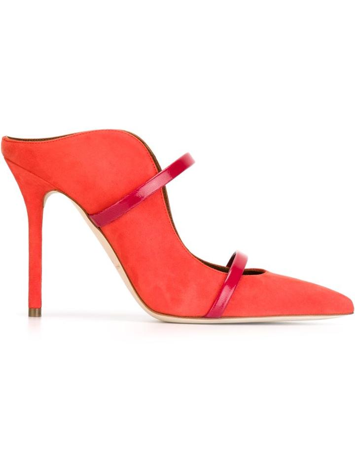 Malone Souliers Maureen Mules, Women's, Size: 39, Red, Suede/leather