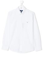 Gant Kids Embroidered Logo Button-down Shirt - White