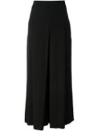 Tibi Cropped Palazzo Trousers, Women's, Size: 2, Black, Silk