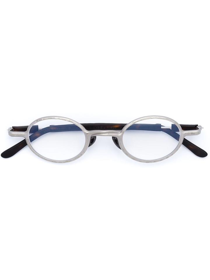 Kuboraum Round Contrast Frame Glasses
