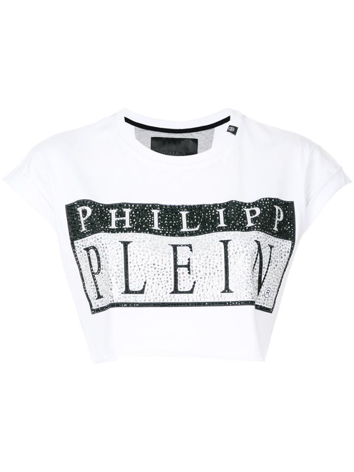 Philipp Plein Cropped Plein T-shirt - White