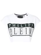 Philipp Plein Cropped Plein T-shirt - White