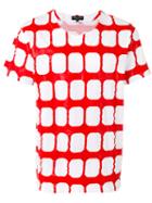 Comme Des Garçons Homme Plus Geometric T-shirt, Men's, Size: Medium, Red, Cotton
