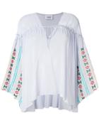 Dondup Embroidered Tunic-style Blouse - Blue