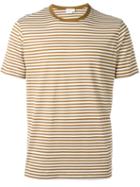 Sunspel Striped T-shirt, Men's, Size: L, Brown, Cotton