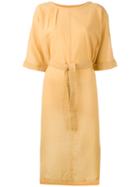 Humanoid Waist-wrap Dress, Women's, Size: Xs, Yellow/orange, Cotton