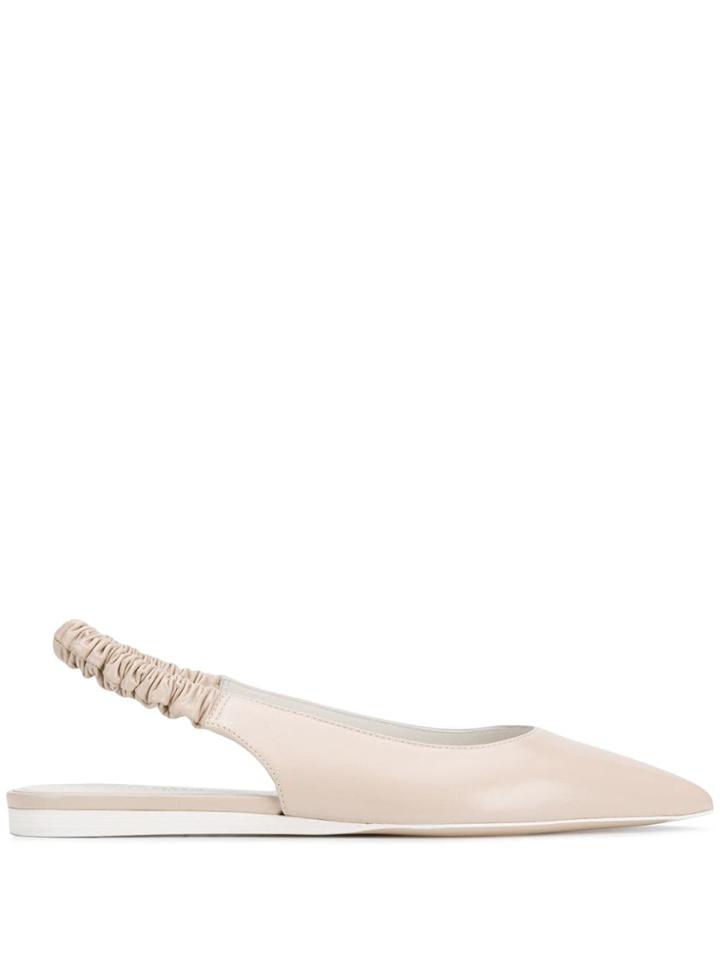 Bottega Veneta Pointed Toe Slingback Ballerinas - Neutrals