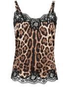 Dolce & Gabbana Leopard Print Cami - Brown