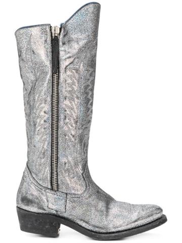 Golden Goose Golden Zip Metallic Boots