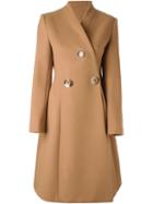 Stella Mccartney Structured Overcoat, Women's, Size: 40, Nude/neutrals, Cotton/polyamide/rayon/wool