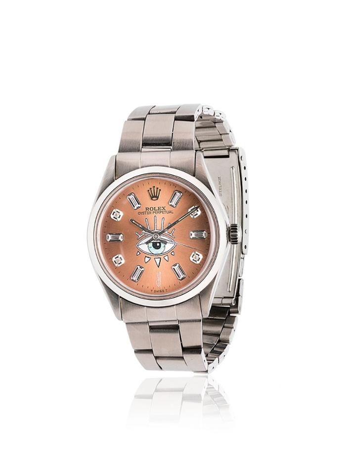 Jacquie Aiche Pink Rolex Eye Stainless Steel Watch - Silver