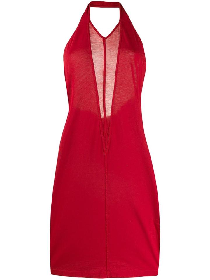 Rick Owens Drkshdw Backless Short Dress - Red
