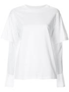 Le Ciel Bleu Layered Long-sleeve Top - White