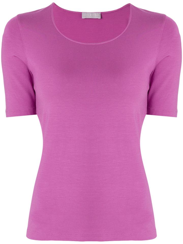 Le Tricot Perugia Basic T-shirt - Pink & Purple