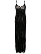 Balmain Long Slip Dress - Black