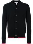 Comme Des Garçons Shirt Hem Detail V-neck Cardigan, Men's, Size: Medium, Black, Wool
