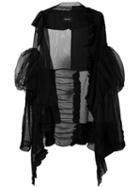 Simone Rocha Ruffled Tulle Jacket, Women's, Black, Polyimide/silk