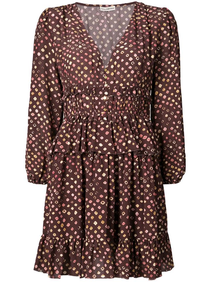 Ulla Johnson Ruffle Trim Dress - Brown