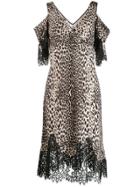 Mcq Alexander Mcqueen Leopard Print Slip Dress - Neutrals