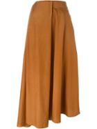 Emporio Armani Asymmetric Hem Skirt, Women's, Size: 40, Yellow/orange, Cotton/silk