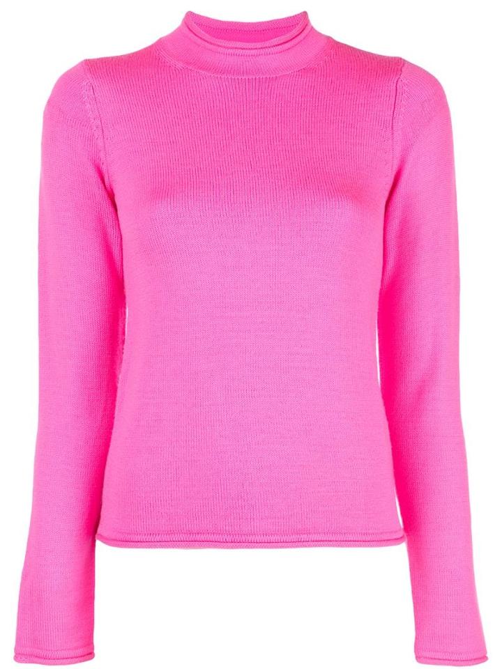 Opening Ceremony Slim-fit Mock Neck Pullover - Pink