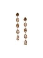 Saqqara 18kt Rose Gold And Diamond Drop Earrings, Women's, Metallic