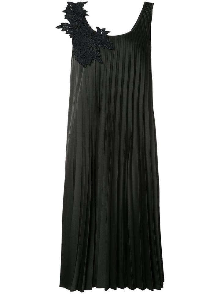 P.a.r.o.s.h. - Pleated Dress - Women - Polyester - 36, Black, Polyester