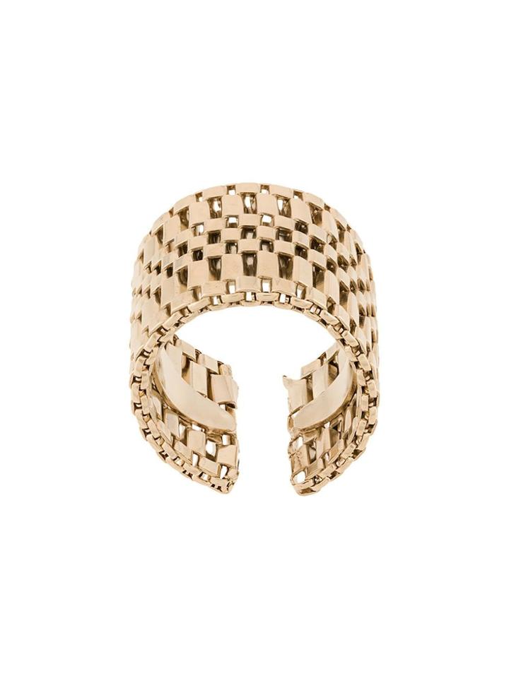 Krizia Wide Chain Ring - Metallic