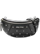 Miu Miu Spike Studded Belt Bg - Black