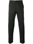 Dolce & Gabbana Piped Trousers, Men's, Size: 48, Black, Cotton/spandex/elastane