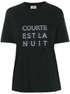 Saint Laurent Courte Est La Nuit T-shirt - Black